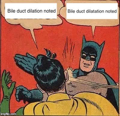 Dilatation vs dilation meme